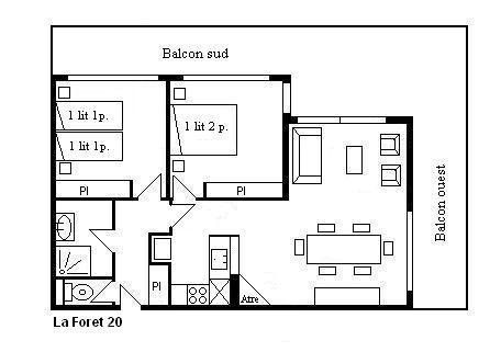 Appartement Forêt MRB290-020 - Méribel Centre 1600 