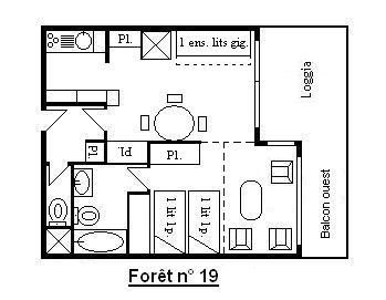 Appartement Forêt MRB290-019 - Méribel Centre 1600 