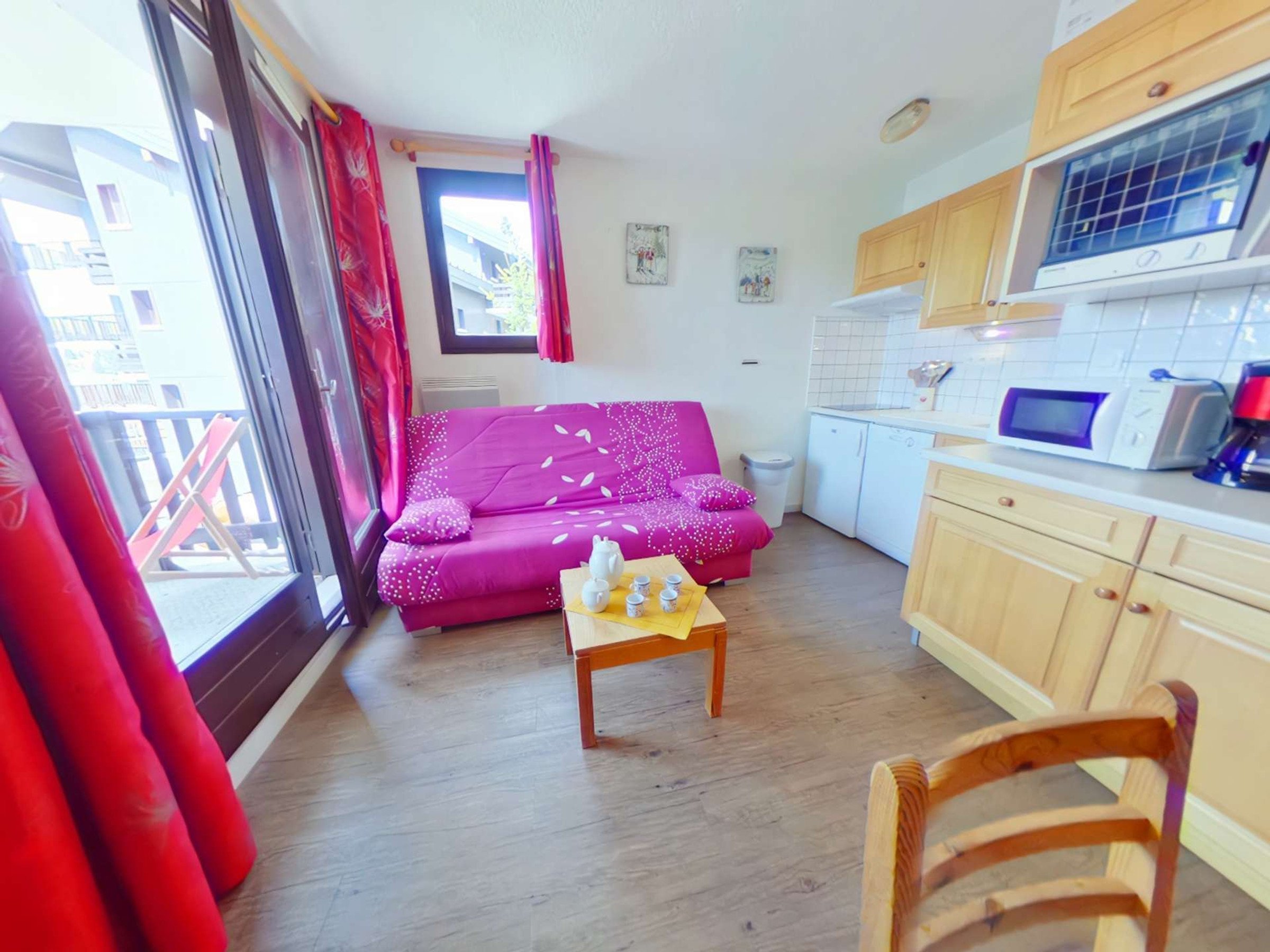 Appartement 1 kamer 5 personen met balkon - Résidence ISABELLA D - Les Saisies