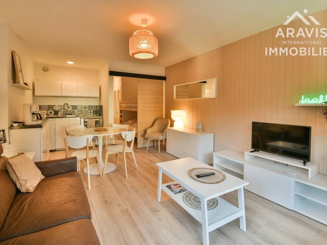 Studio 4 pers. au cœur du Grand-Bornand, rénové avec terrasse FR-1-391-167 - Le Grand Bornand
