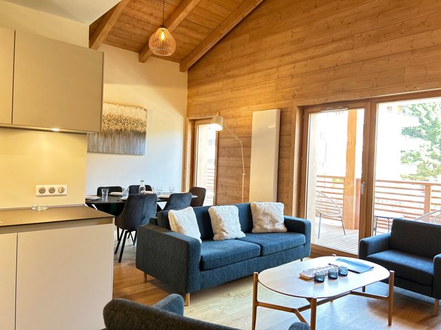 Luxueux appartement au cœur des Gets, proche pistes, avec terrasse, parking et services hôteliers in - Les Gets