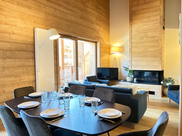 Luxueux appartement au cœur des Gets, proche pistes, avec terrasse, parking et services hôteliers in - Les Gets