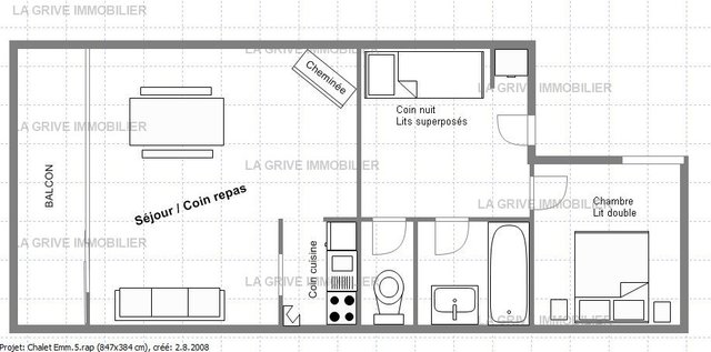 Chalet Emmanuelle CHEM5 - Plan Peisey