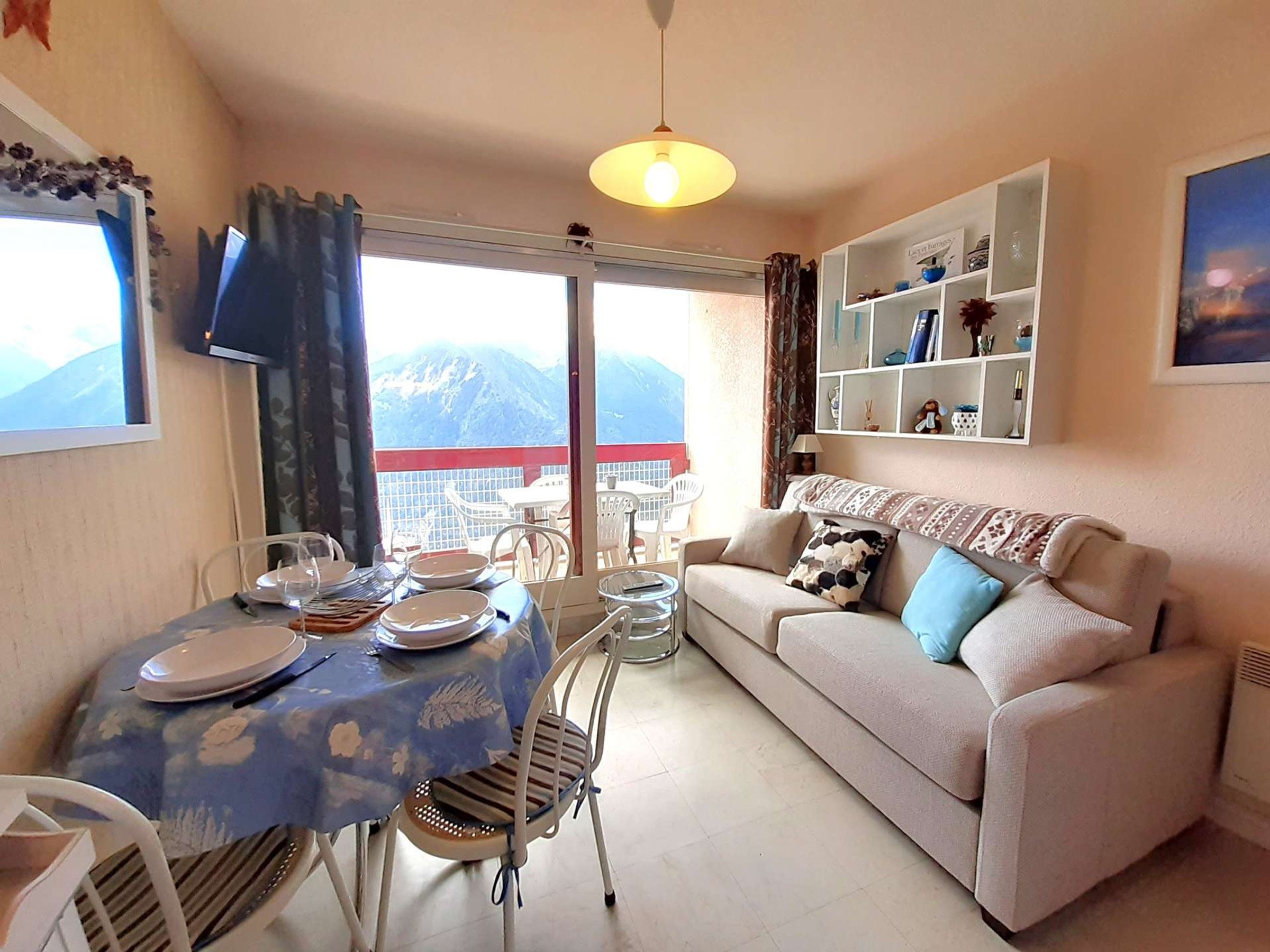 Studio 4 personnes avec balcon - Résidence LES CRETES BLANCHES - Saint Lary Soulan