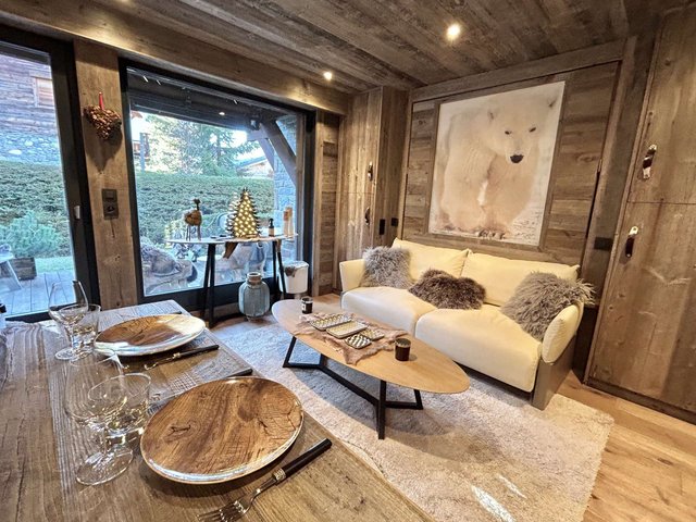Studio avec terrasse, Wi-Fi et garage à Megève FR-1-597-183 - Megève