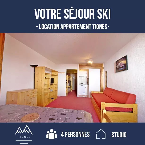 Studio 4 personnes dans le centre de la station - Grandes Platieres - Tignes Val Claret