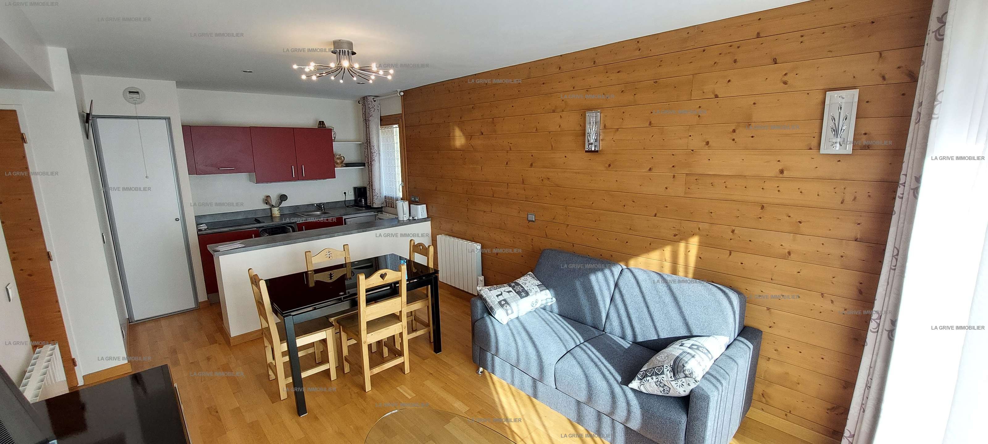 2 pièces 4 personnes - Appartement Les Melezes ZES28 - Plan Peisey