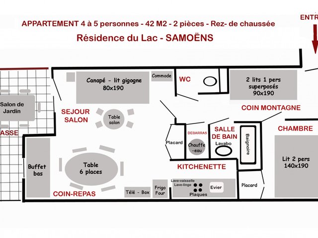 Studio 5 personnes avec balcon - Samoëns