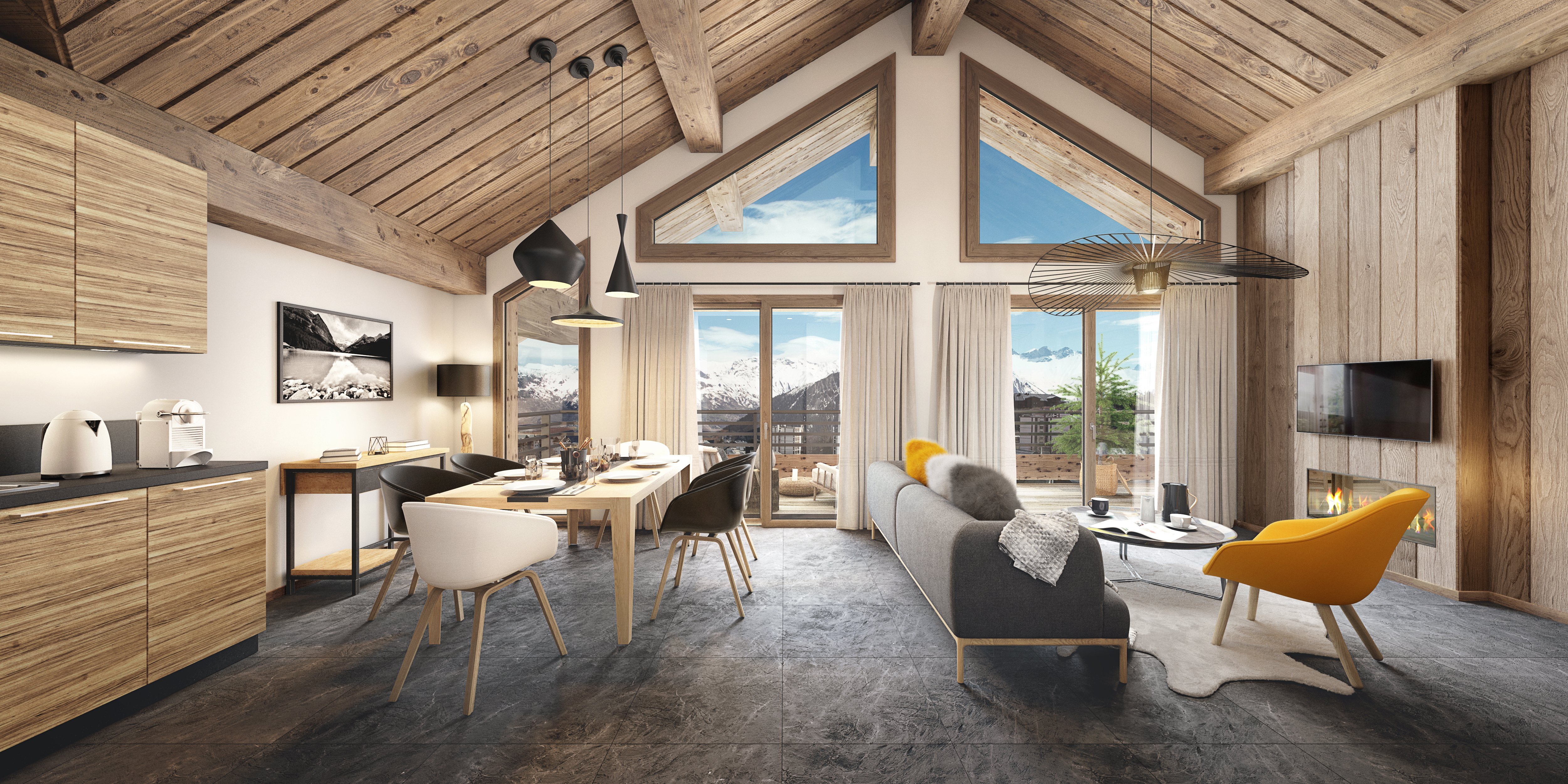 2 Pièces 4 personnes standard - travelski home premium – Résidence Terresens Caprice Blanc 4* - La Toussuire
