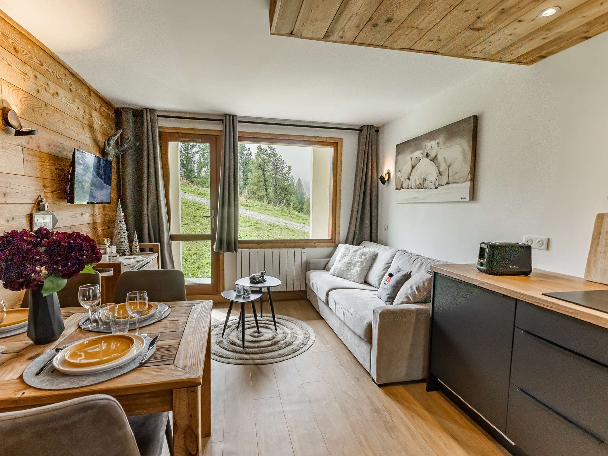 Appartement 2 kamers 5 personen met balkon - Résidence Quartz - Plagne - Belle Plagne