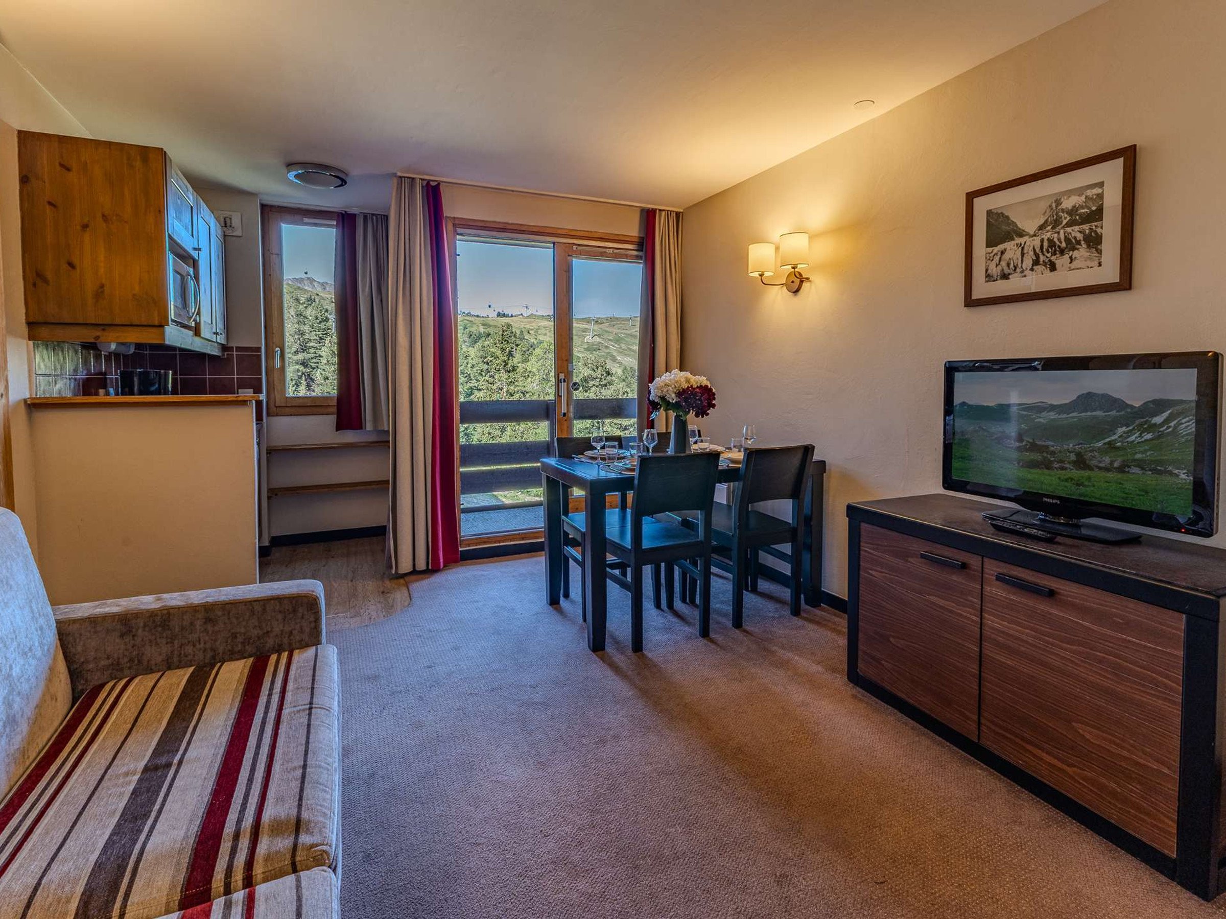 Appartement 2 kamers 4 personen met balkon - Résidence Quartz - Plagne - Belle Plagne