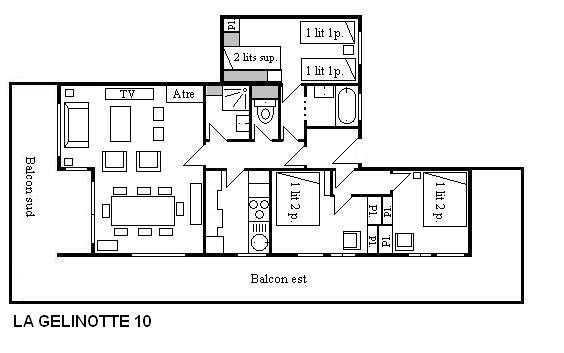 Appartement Gelinotte MRB310-030 - Méribel Centre 1600 