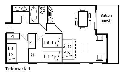 Appartement Telemark MRB660-003 - Méribel Centre 1600 