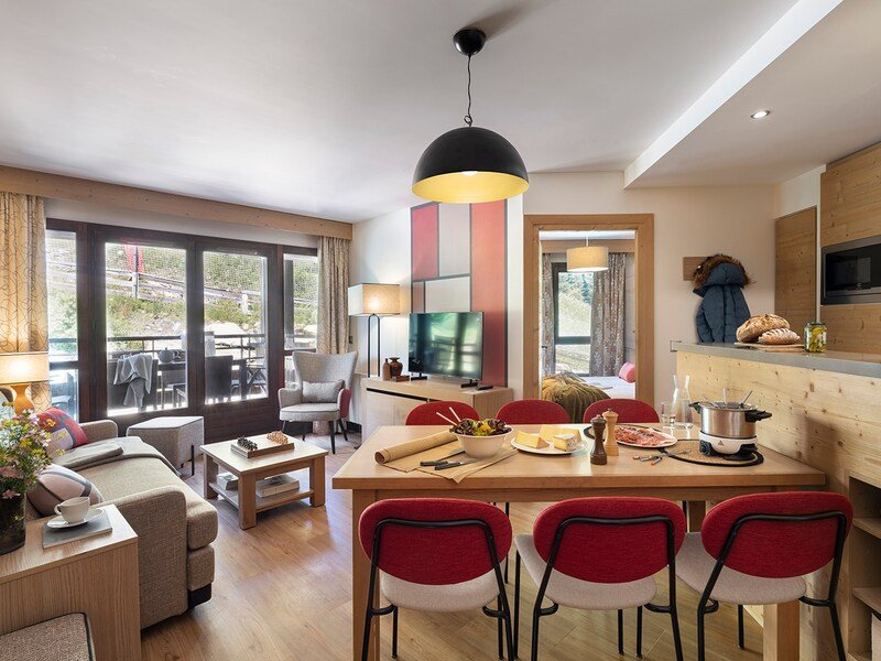 Appartement 6 personen - 2 kamers - Balkon - Gerennoveerd - Pierre & Vacances Résidence premium Les Terrasses d'Hélios - Flaine Montsoleil 1750