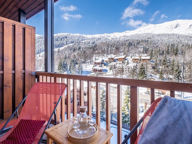 Studio 4 personen - 1 slaaphoek - Uitzicht op dal - Balkon - Pierre & Vacances Résidence Le Peillon - Méribel Centre 1600