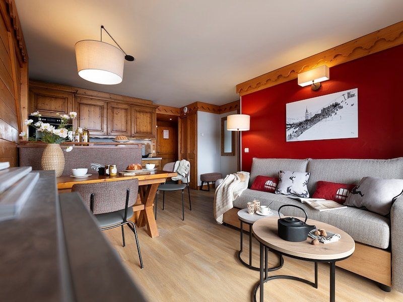 Appartement 6 personnes - 1 chambre + 1 coin nuit  - Pierre & Vacances Résidence premium Les Alpages de Reberty - Les Menuires Reberty 2000