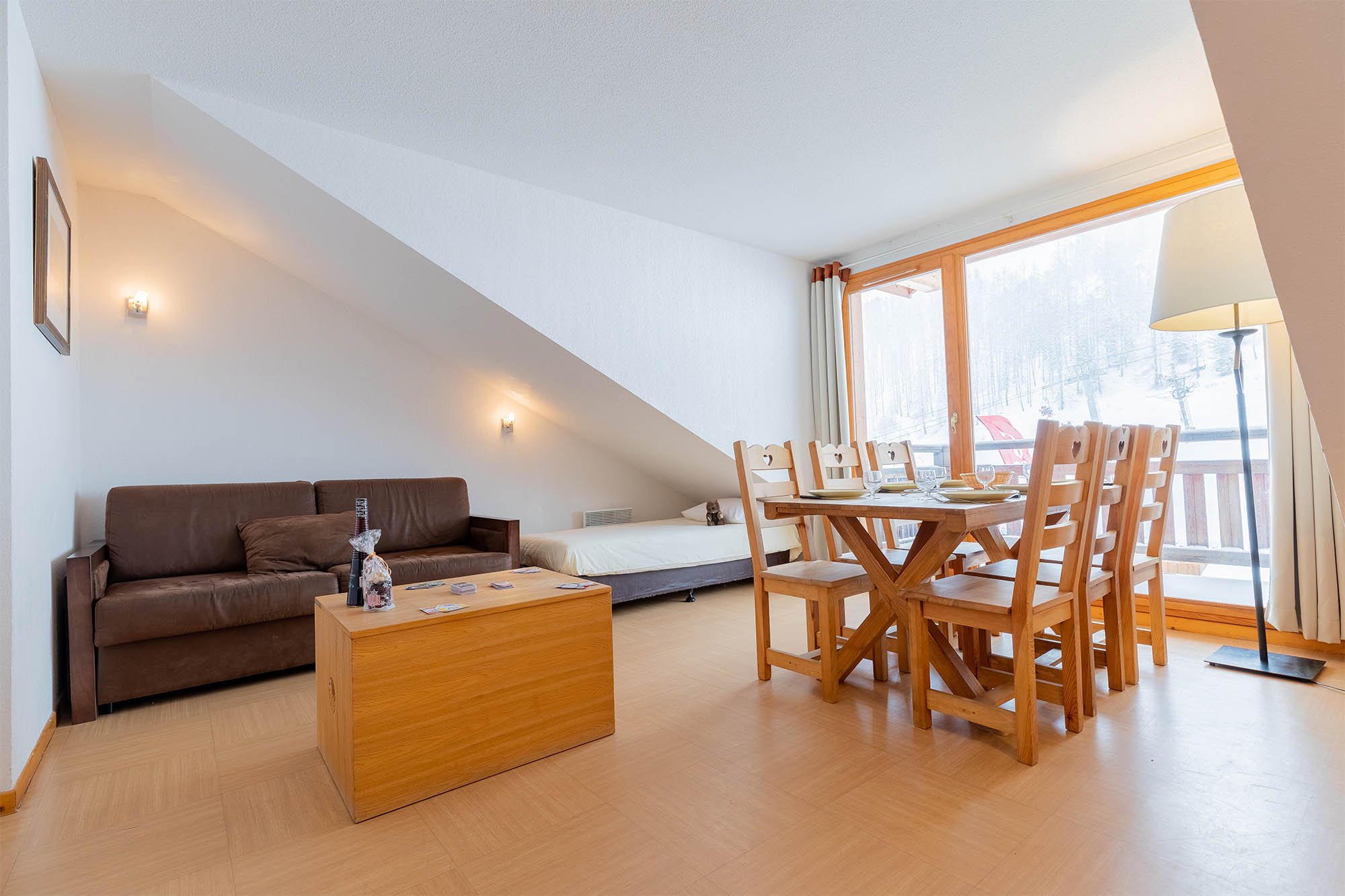 2-Kamer hoek appartement voor 7 personen met uitzicht op de piste - Résidence Madame Vacances Le Parc des Airelles 3* - Les Orres