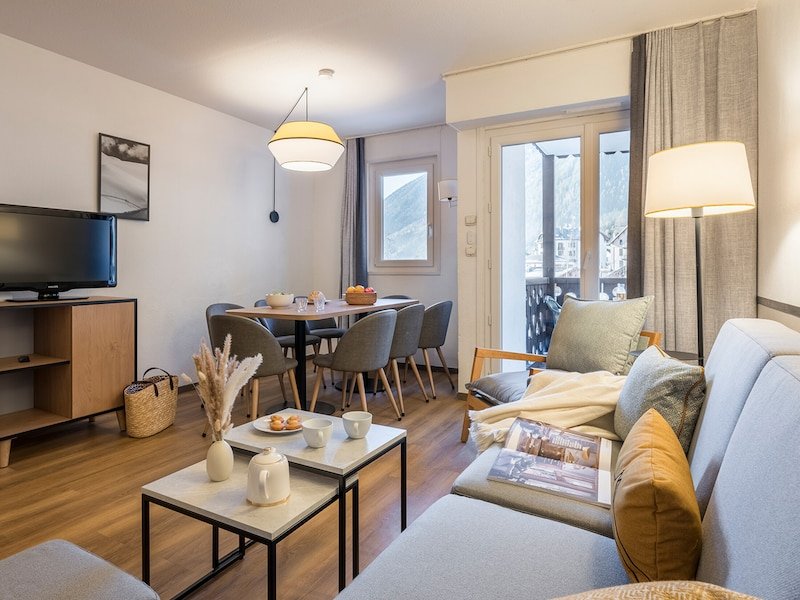 Appartement 8 personnes - 1 chambre + 1 coin nuit - Rivière - Rénové  - Pierre & Vacances Résidence La Rivière - Chamonix Sud